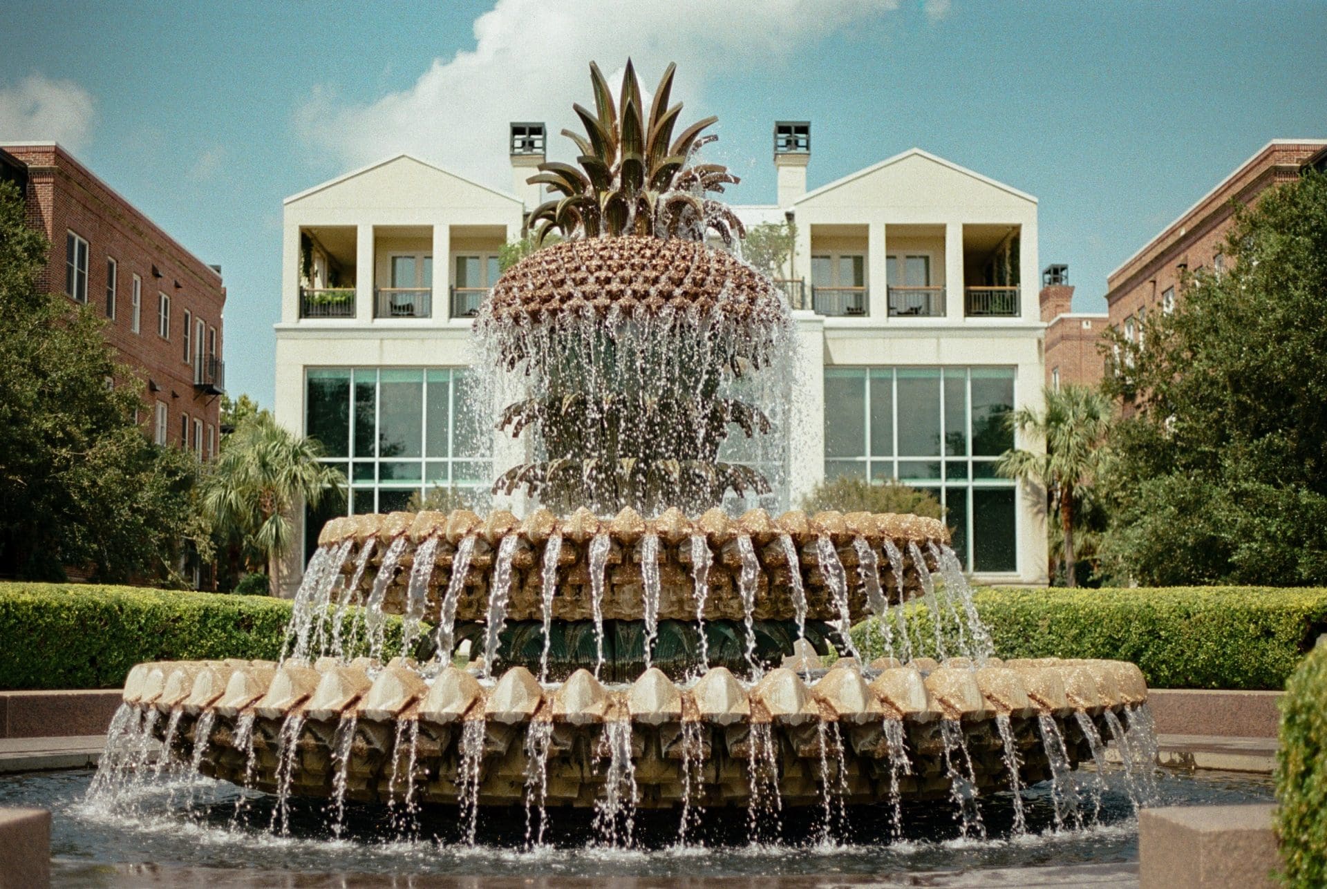 Photo of Fountain downtown Charleston, SC. 