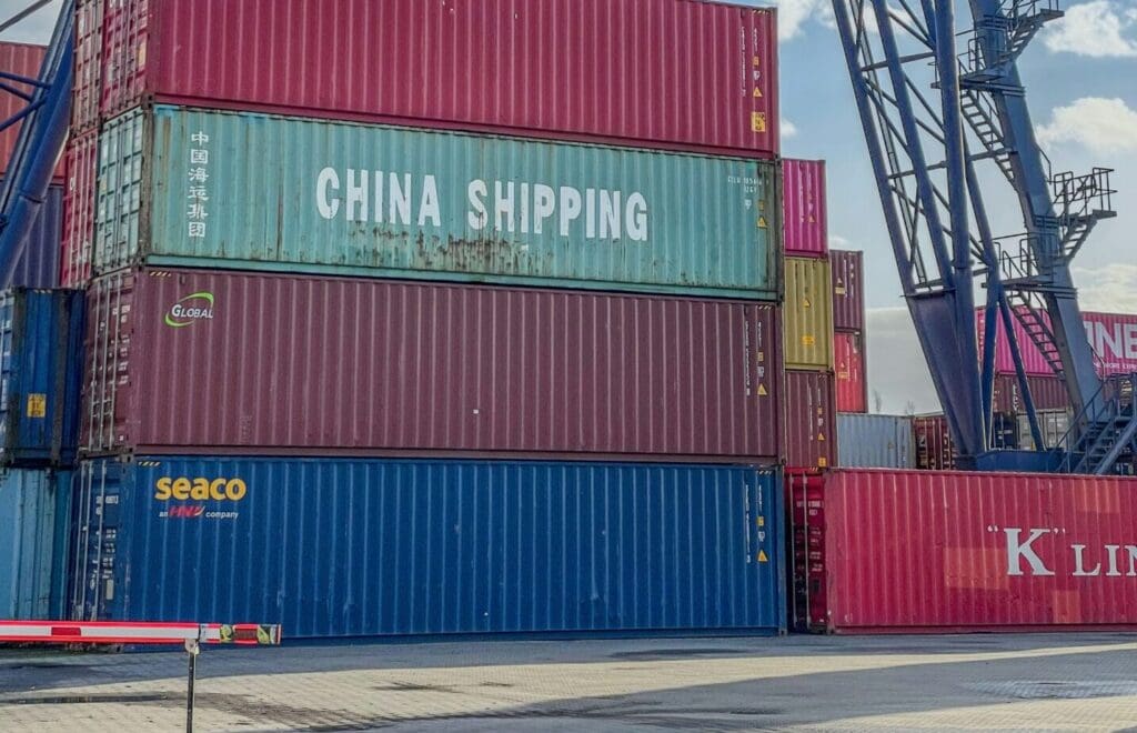 Picture of Shipping Containers implying Tariffs